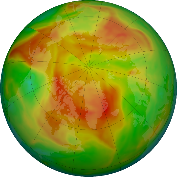 Arctic ozone map for 05 May 2018